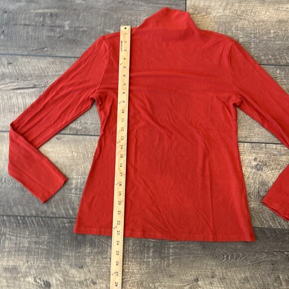 APRLL Long Sleeve Rust Colored Mock Turtleneck Slim Fit Size XL - Picture 3 of 9